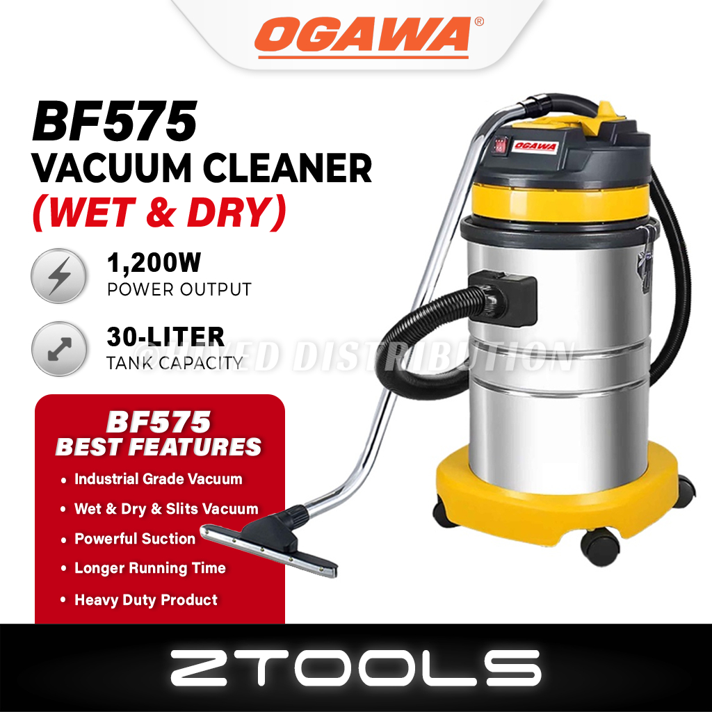 Ogawa 30l Industrial Vacuum Cleaner Bf575 Wet And Dry Stainless Steel