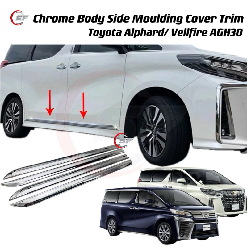 Toyota Alphard/ Vellfire AGH30 Modellista Style Chrome Body Side ...