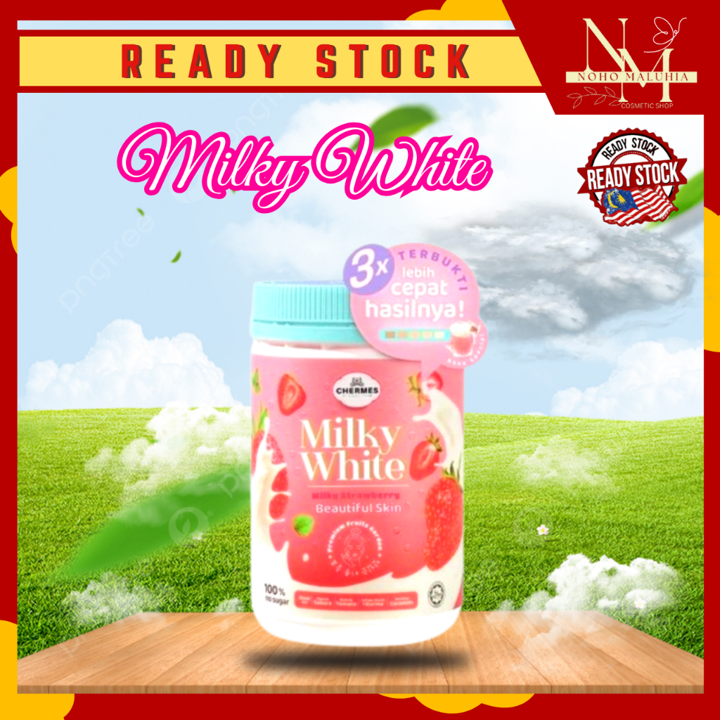 CHERMES Milky White Strawberry 500gm KColly Whitening Booster Halal B ...