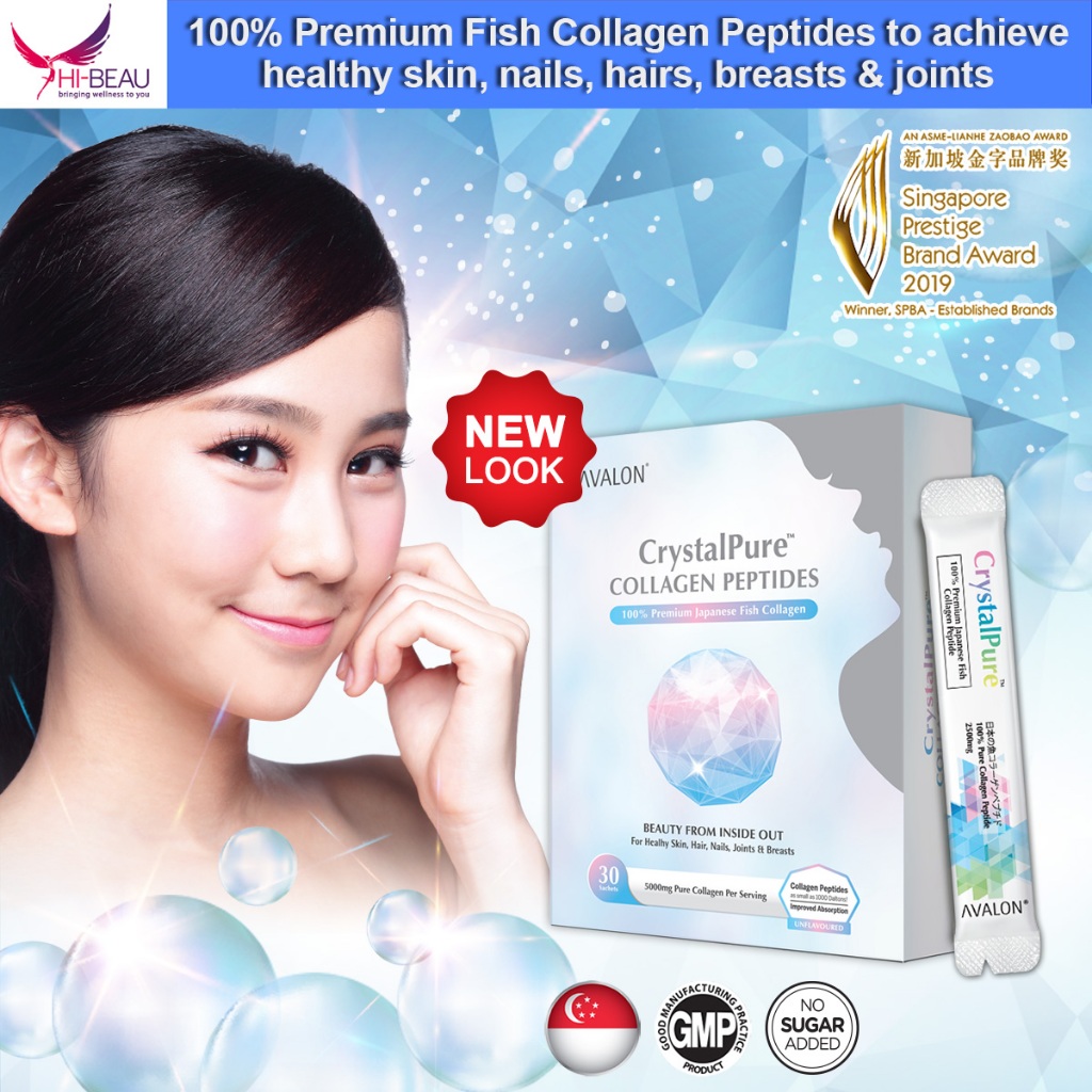 AVALON Crystal Pure Fish Collagen Powder 30s 美胸抗老嫩肤纯鱼胶原蛋白粉 *Kolagen ...