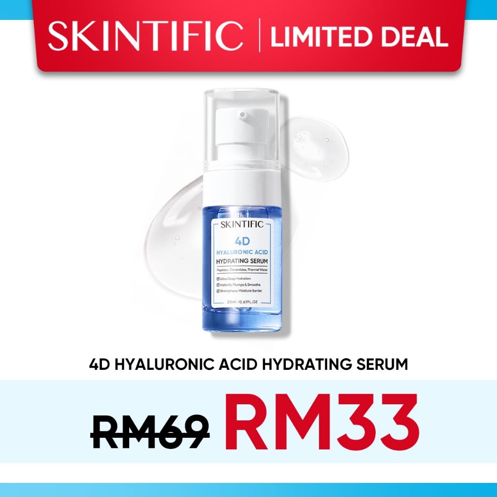 SKINTIFIC 4D Pure Hyaluronic Acid Hydrating Serum Glowing Mist Serum