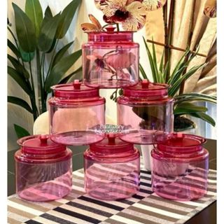 Tupperware Universal Jar CNY Pink 550ml Gift Set (6pcs + Box) Mini Size