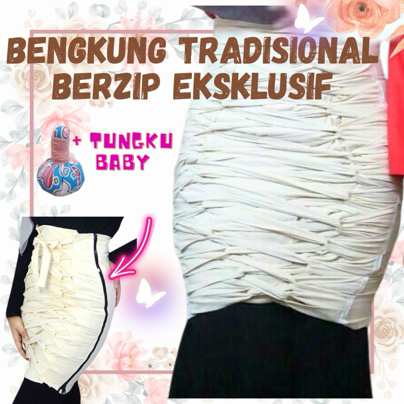 Bengkung Bersalin Tradisional Eksklusif Zip Labuh 22 Inci 24 Inch