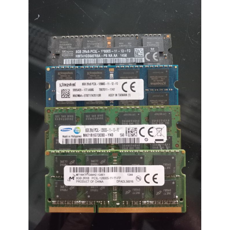 Mix Brand 4GB/8GB DDR3L PC3L 12800S 1600 SODIMM Laptop Memory | Shopee ...