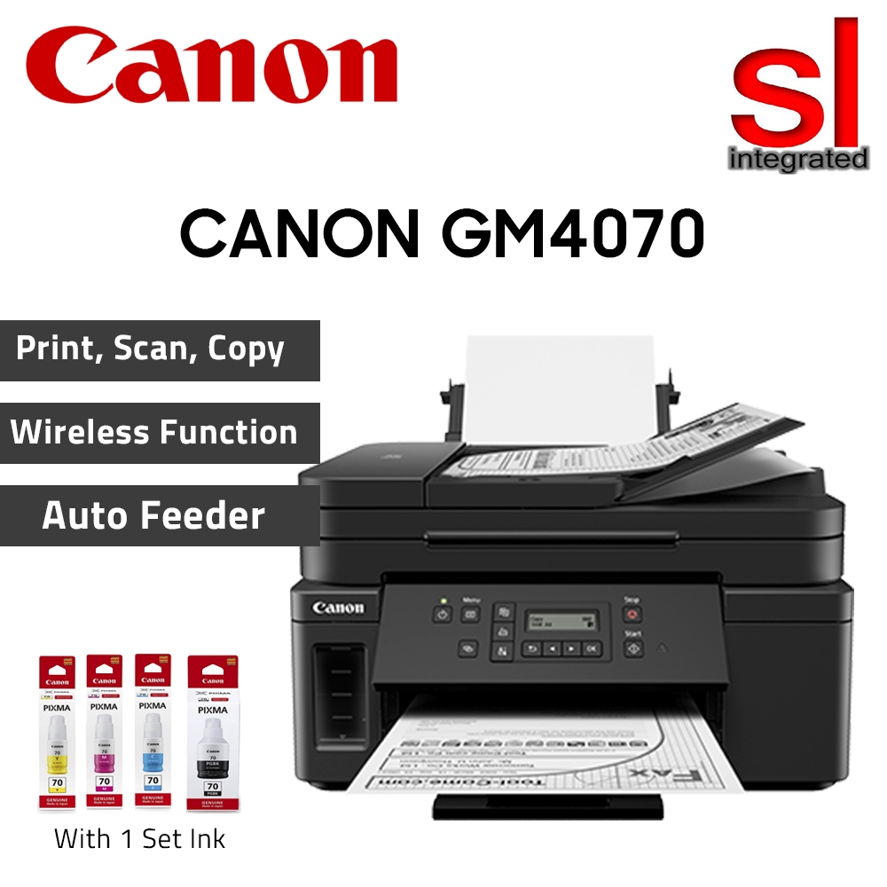 Canon Pixma Gm4070 Refillable Ink Tank Wireless Printer With Adf For ...