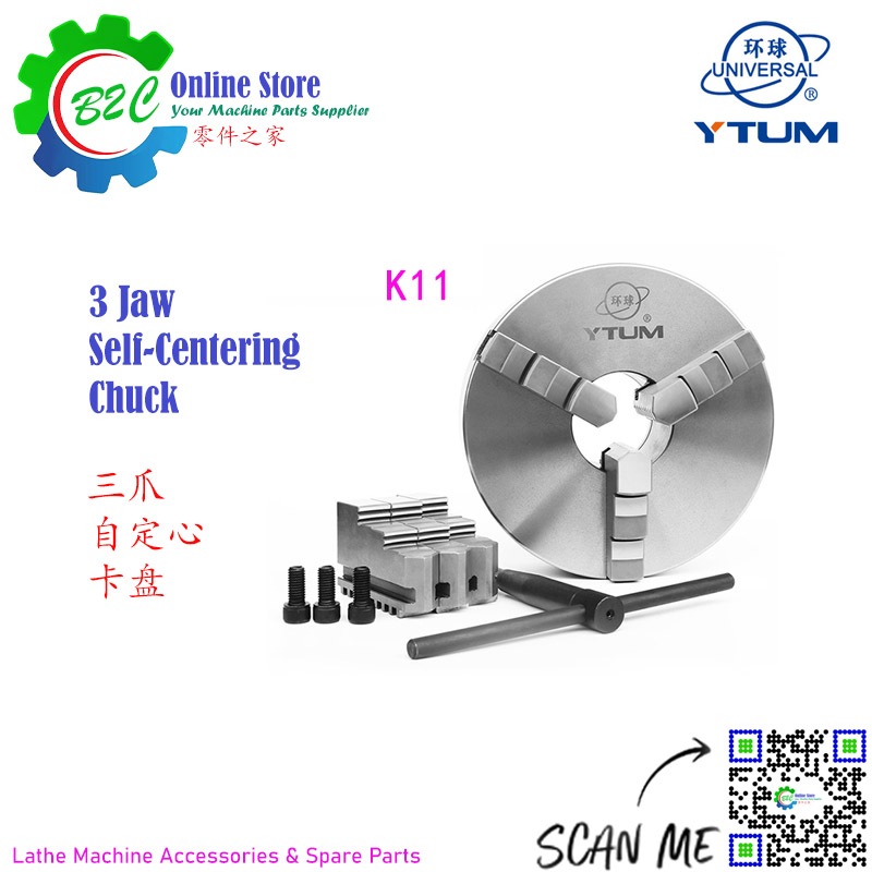 Ytum 80mm 130mm K11 Series Universal 3 Jaw Lathe Machine Self