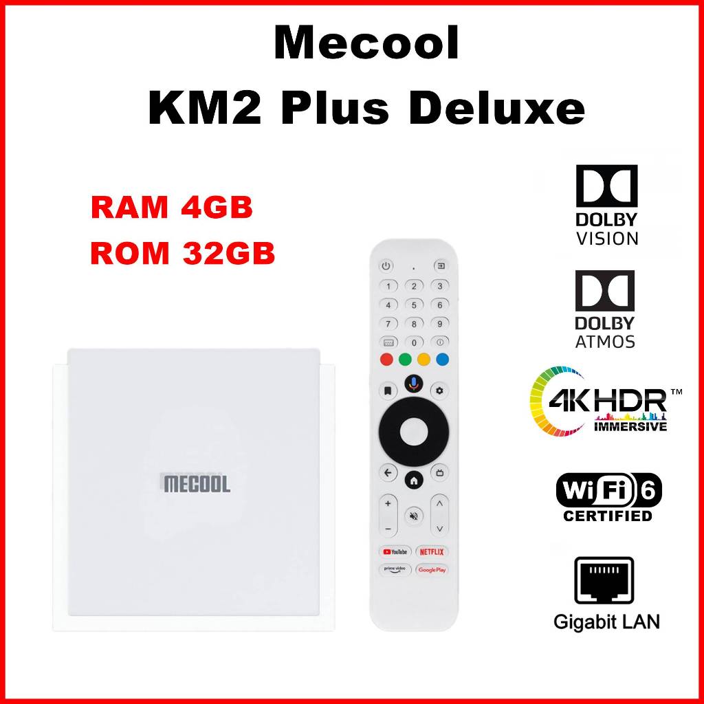Mecool KM2 Plus Deluxe Android 11 TV Box 4GB 32GB Amlogic S905X4