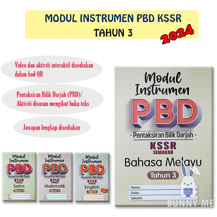 [BUNNY] 2024 Buku Sekolah : Modul Instrumen PBD KSSR Semakan Tahun 3 ...