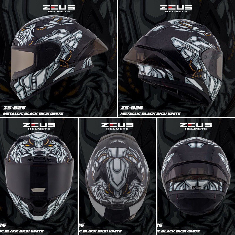 ZEUS ZS-826 Full Face Helmet Shopee Malaysia