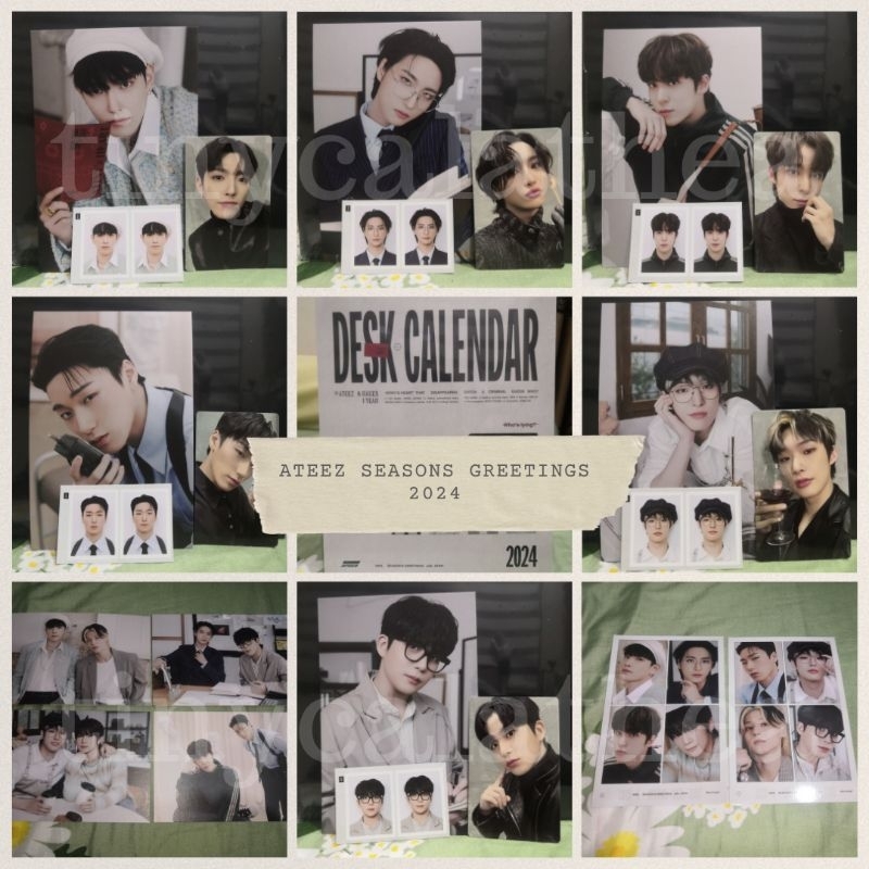 ATEEZ SEASON GREETING 2024 LOOSE ITEM CALENDAR Shopee Malaysia