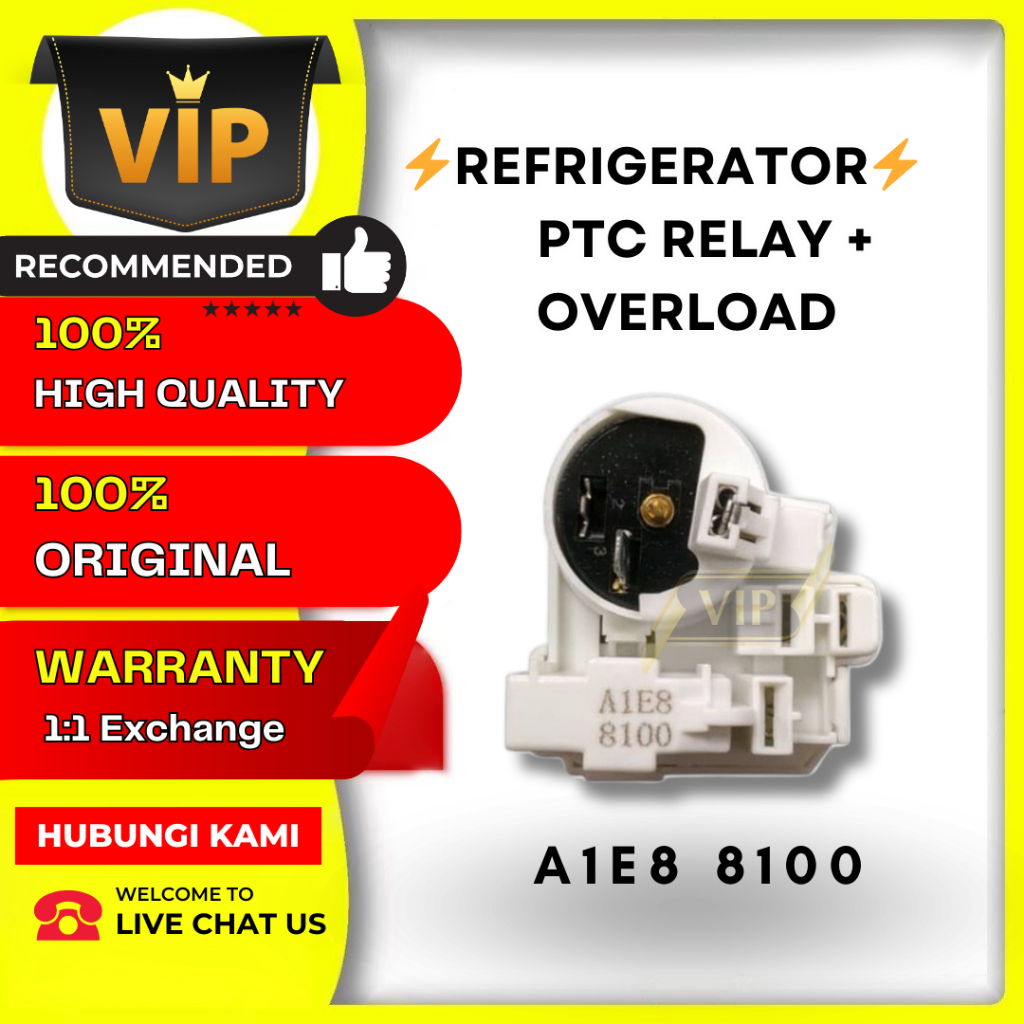 1X Refrigerator Freezer Compressor Replacement Parts A1E8 8100 PTC Starter/Start