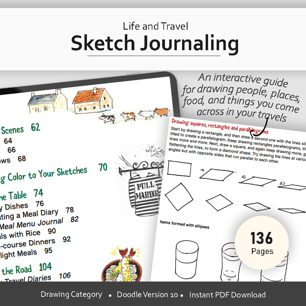 [ PDF ] Drawing - Sketch Journaling (Over 500 Illustrations) | Shopee ...