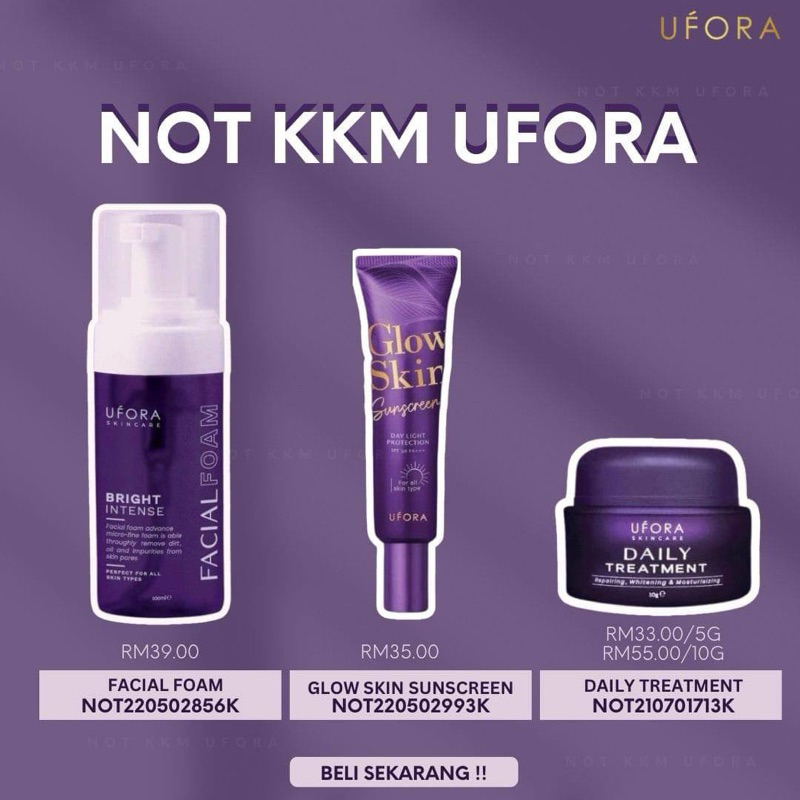 Ufora Skincare With Free T Original Hq Shopee Malaysia