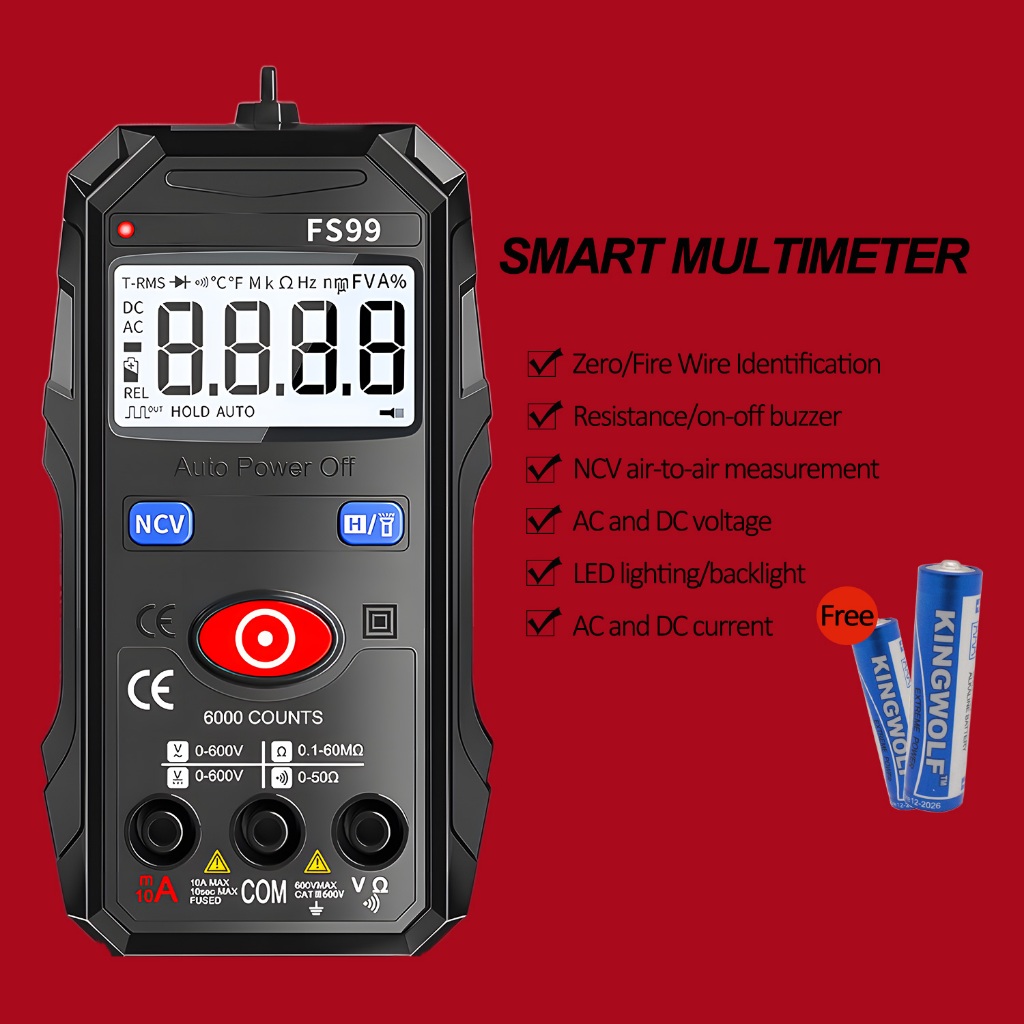 Palm-sized multimeter/Voltage tester Digital multimeter true RMS ...