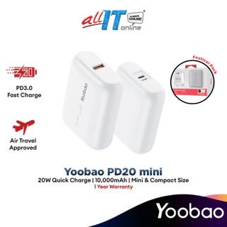 Yoobao LK-PD20 / PD20 Mini Powerbank 10000mAh Fast Charging Super Mini Power Bank PD 20W Charger Set QC18W/PD20W