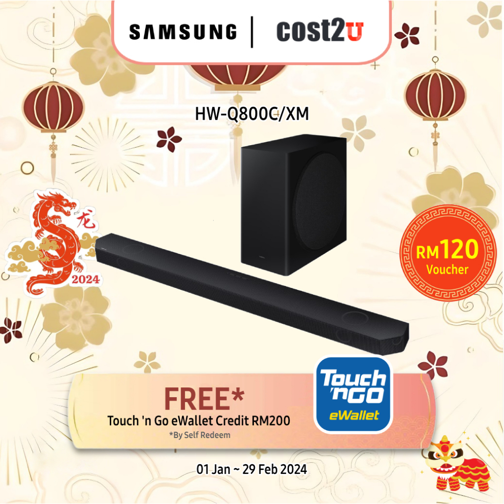 Samsung Q800C 5.1.2 Ch Qseries Soundbar HWQ800C/XM HWQ800B/XM