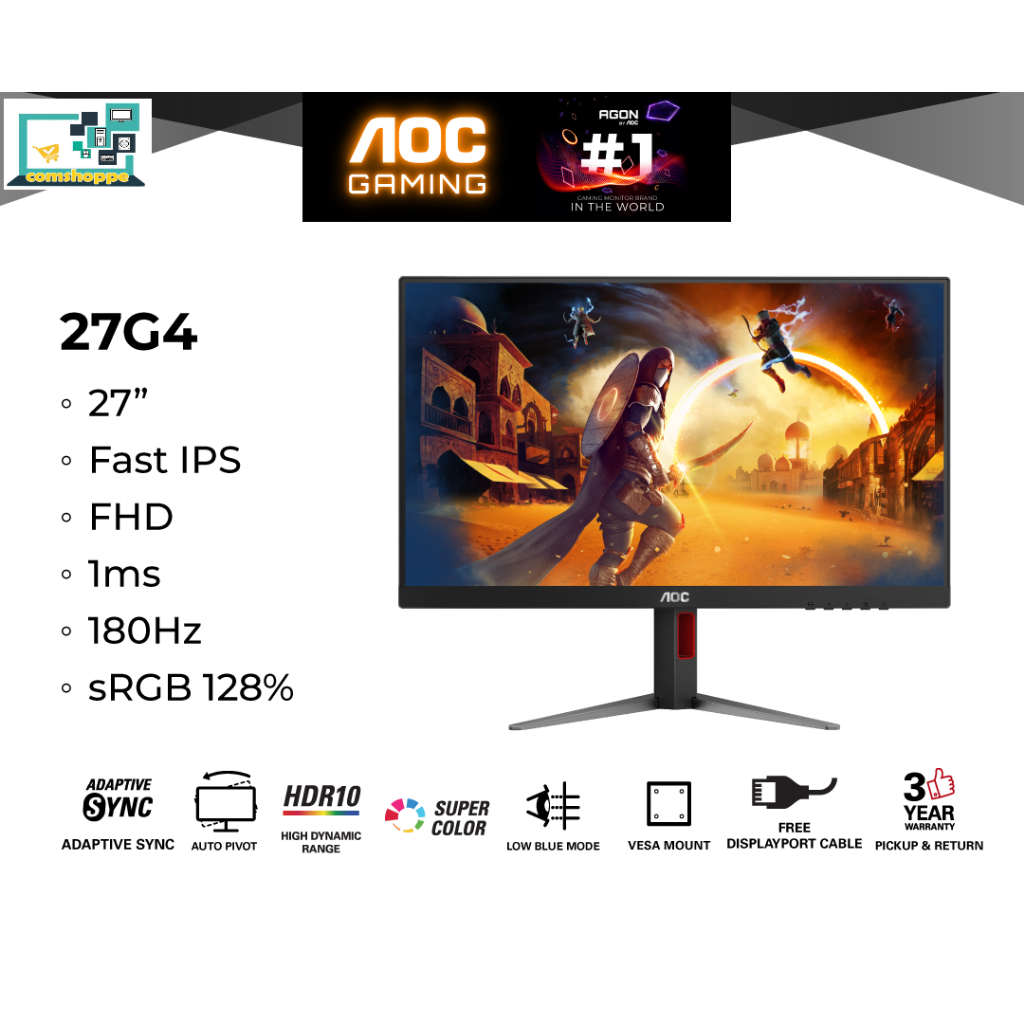 AOC 27G4 - 180Hz 27