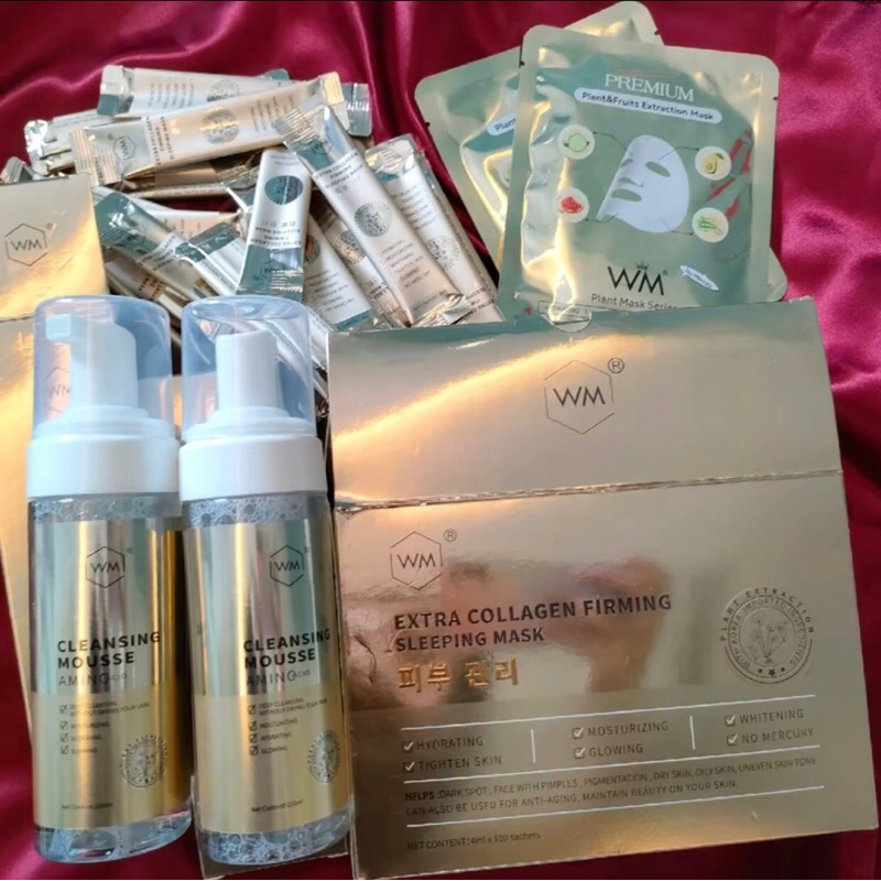 READY STOCK VIP SET WM Collagen Sleeping Mask Set Premium | Shopee Malaysia