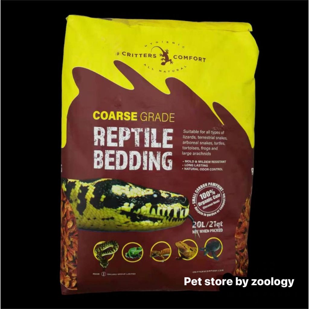 View of Reptile Bedding Critters Comfort All Natural Coarse Grade 20L snake ...
