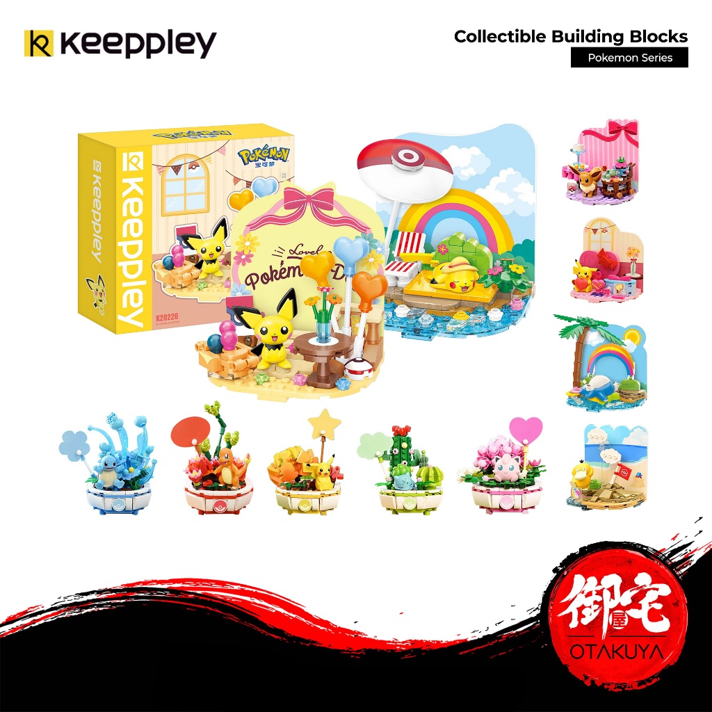 NEW ARRIVAL】 KEEPPLEY Pokemon Series 3D Building Block Model Pikachu /  Charmander / Squirtle / Bulbasaur / Jigglypuff