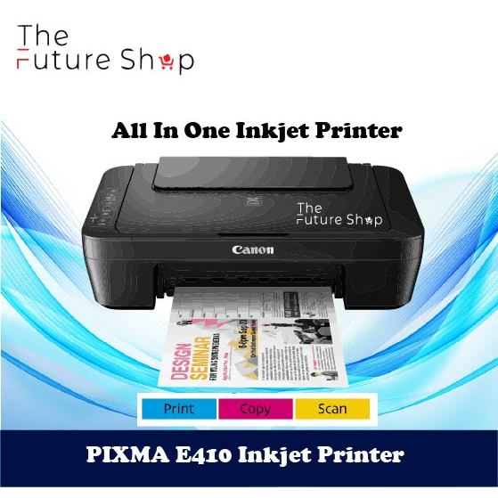 Canon Pixma E410 Ink Efficient 3 in 1 Inkjet Printer (Print, Scan ...