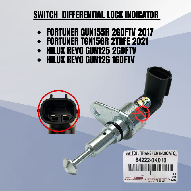 TOYOTA HILUX REVO GUN12 1GD 2GD, FORTUNER 2GD 2TR 4WD Differential Lock
