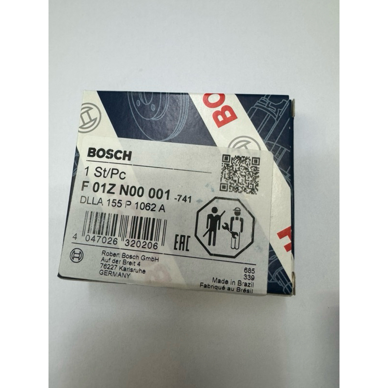 P1062 Bosch Nozzle with Capnut & Washer F01ZN00001-741 DLLA155P1062A ...