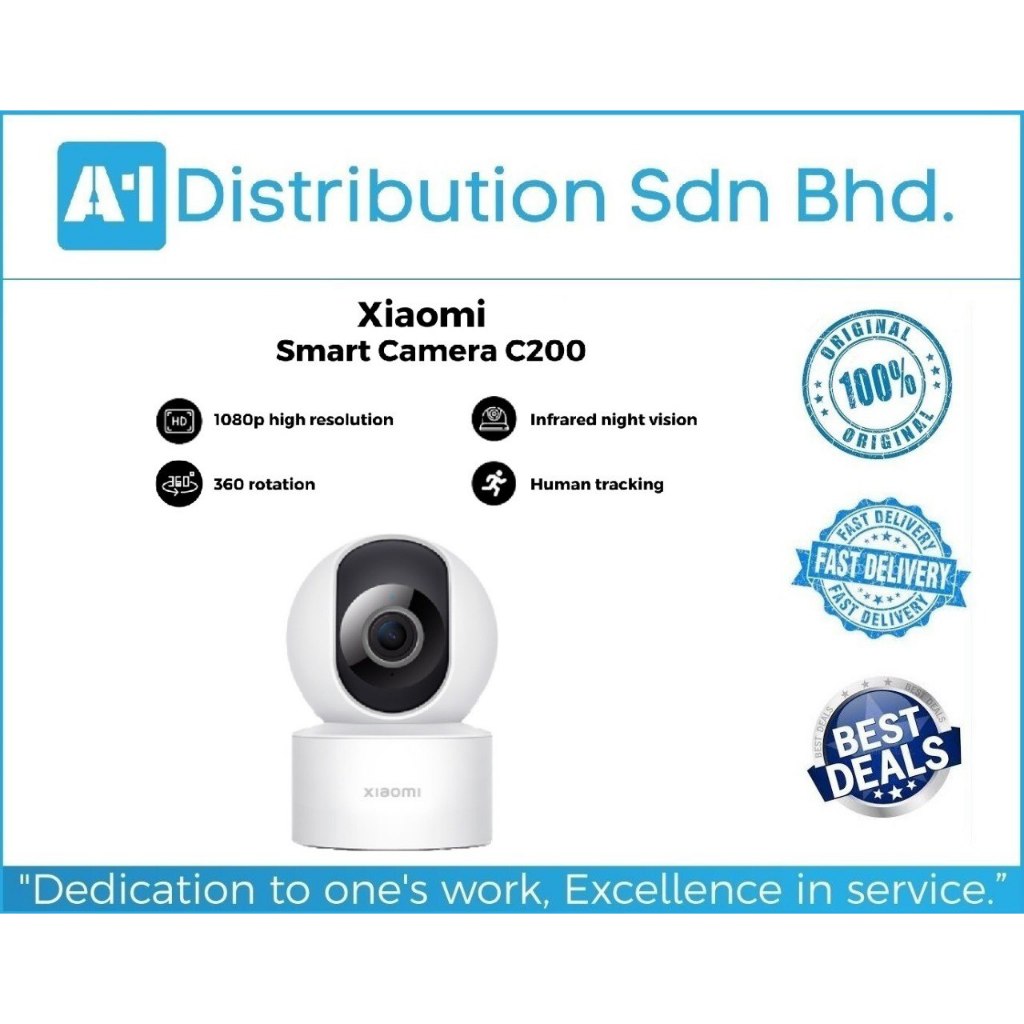 XIAOMI SMART CCTV CAMERA C200/MJSXJ14CM 1080P FULL HD RESOLUTION AI ...