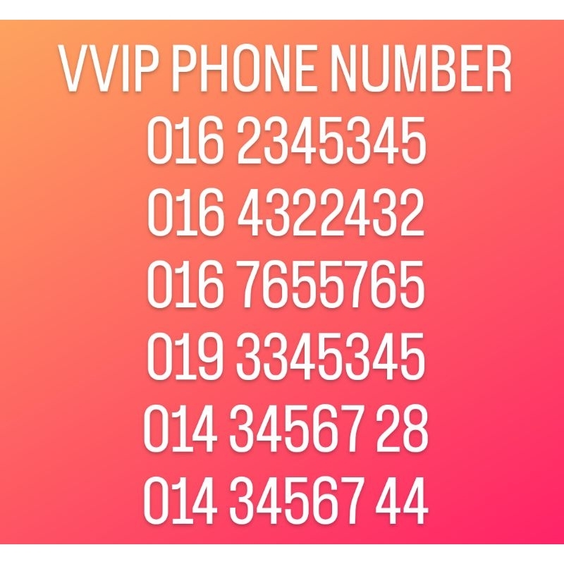 2024 Vvip S Number Prepaid Sim Limited Vip Prepaid Sim Vip Phone   My 11134207 7r98q Lqn0e4vu96fpa2