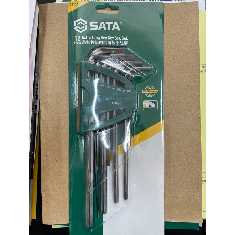 SATA 09104 12PC EXTRA LONG 09108 09102 09101ch 09101 09101A HEX KEY SET ...