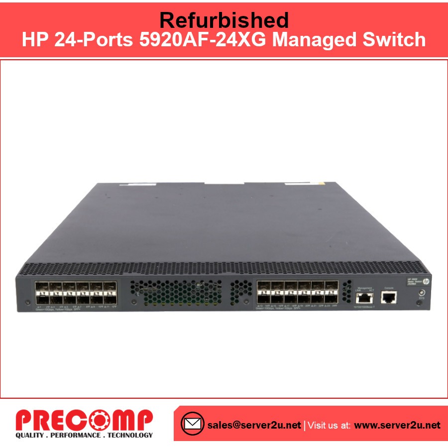 Switch HP FlexFabric 5920AF-24XG (JG296A) - Usato, Senza Alimentatori E Ventole