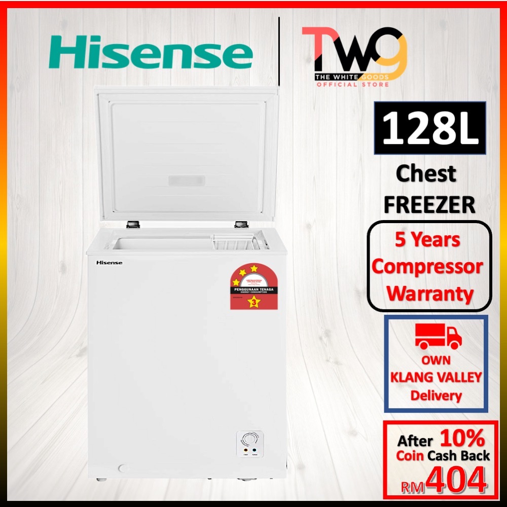 [FREE SHIPPING] Hisense (128L) Super Freeze Chest Freezer With 360