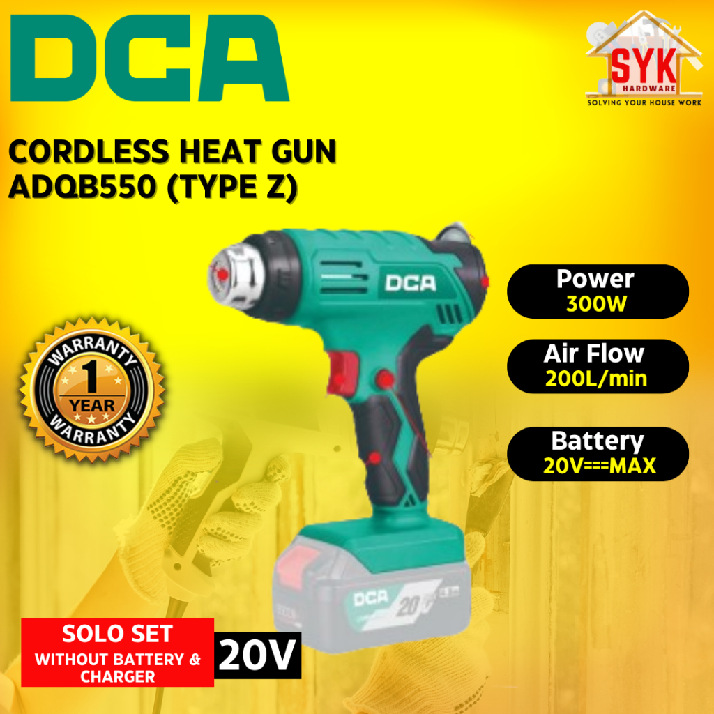 SYK DCA ADQB550 Cordless Heat Gun Solo Machine Battery Heater Glue ...