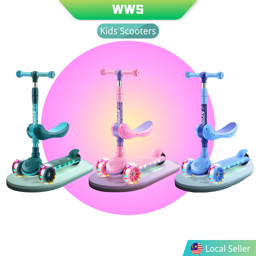 Kids Toy Scooters 3 In 1 folding silent wheel (2 years old to 12 years old) Shopee Malaysia