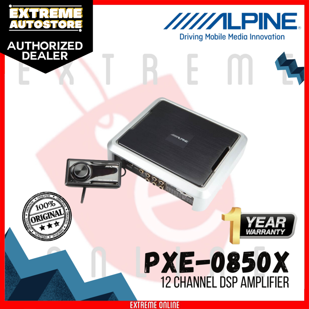 Alpine PXE-0850X 8-channel car amplifier with digital signal processing ...