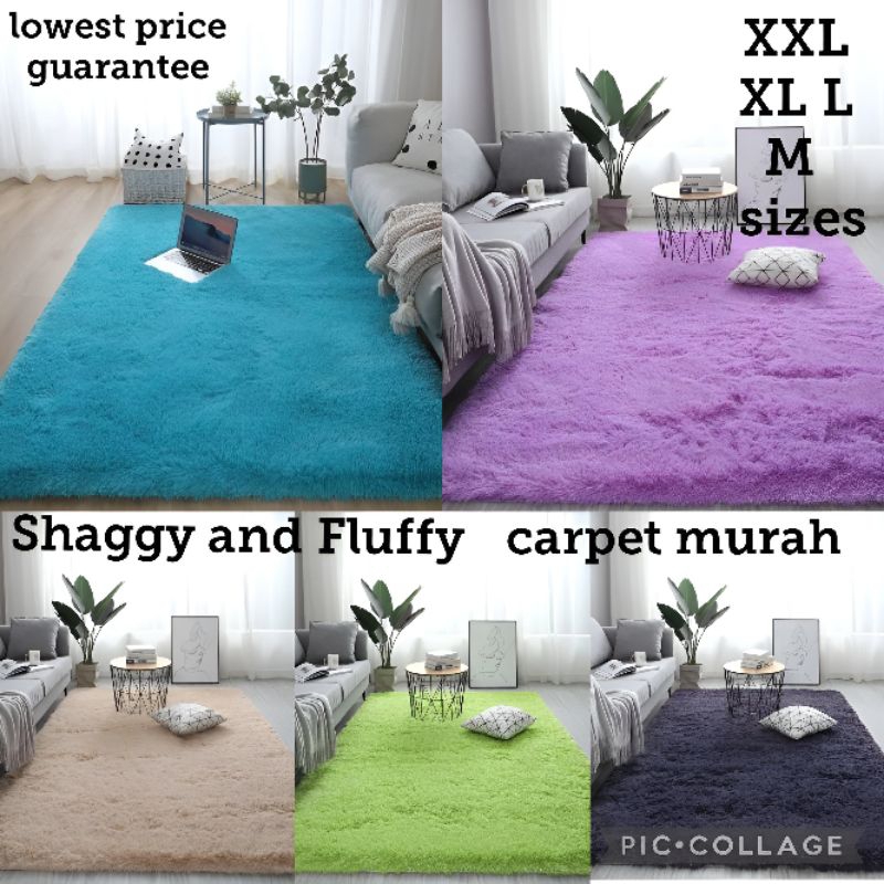 XXL, XL, L, and M size Shaggy, Fluffy and Furry wool soft rug, carpet ...