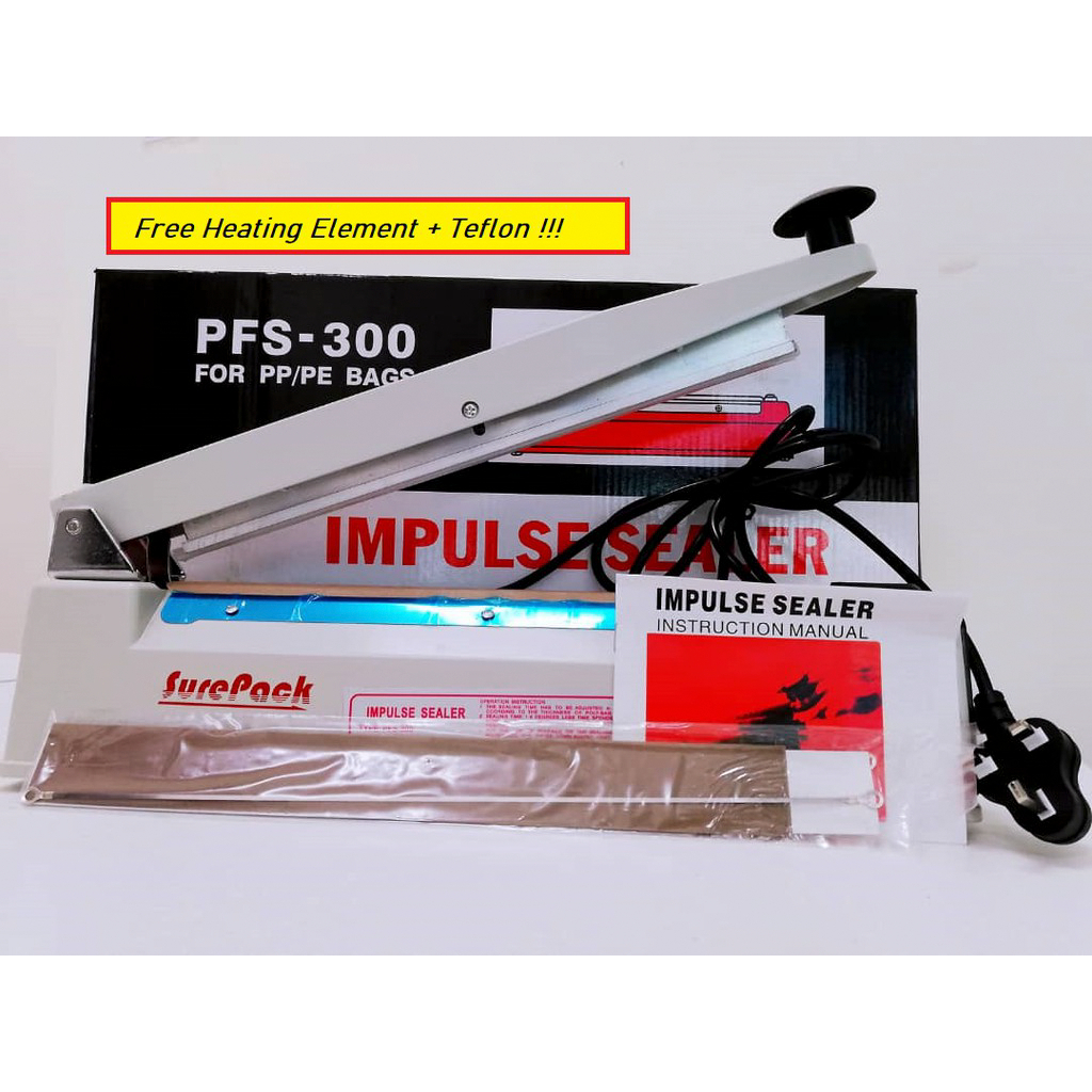 Metal Body Impulse Sealer Heavy Duty PFS-200 / PFS-300 / PFS-400 / PFS ...