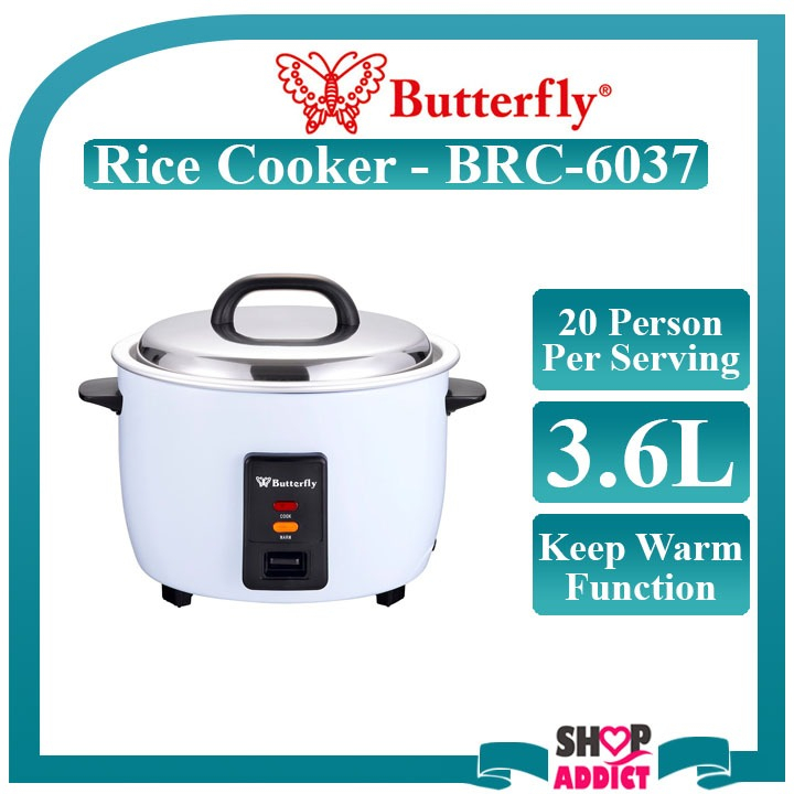 Butterfly Commercial Electric Rice Cooker Periuk Nasi Elektrik 3.6L BRC