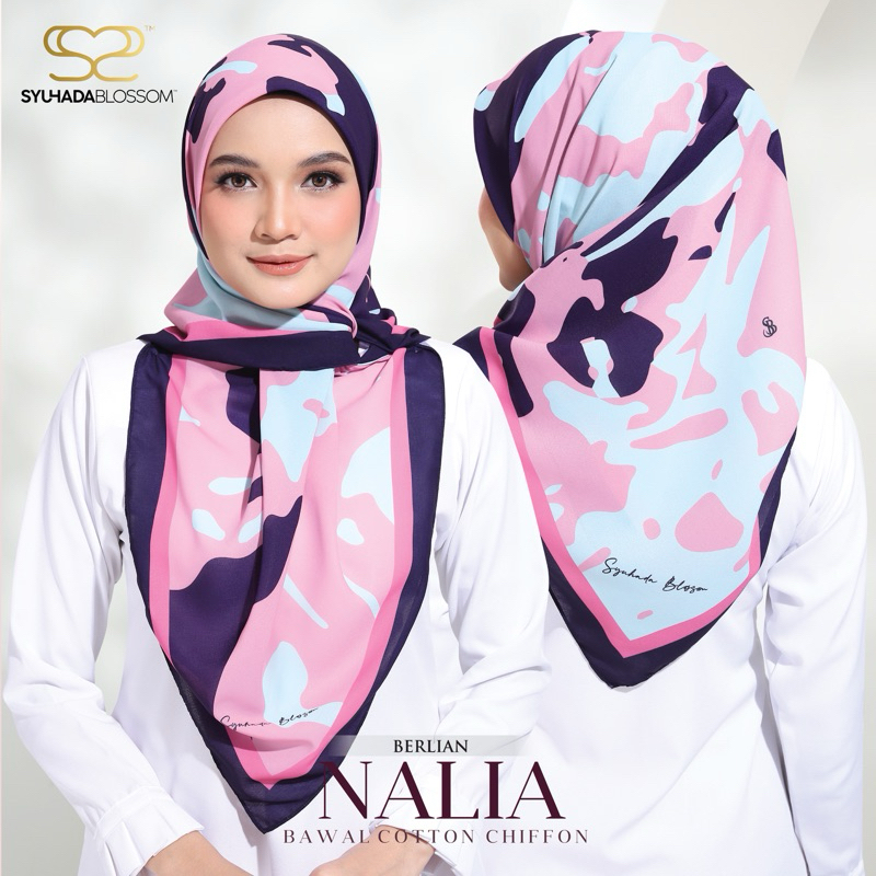 Bawal Nalia Syuhada Blossom Custom-made Cotton Premium Sakura Bawal ...