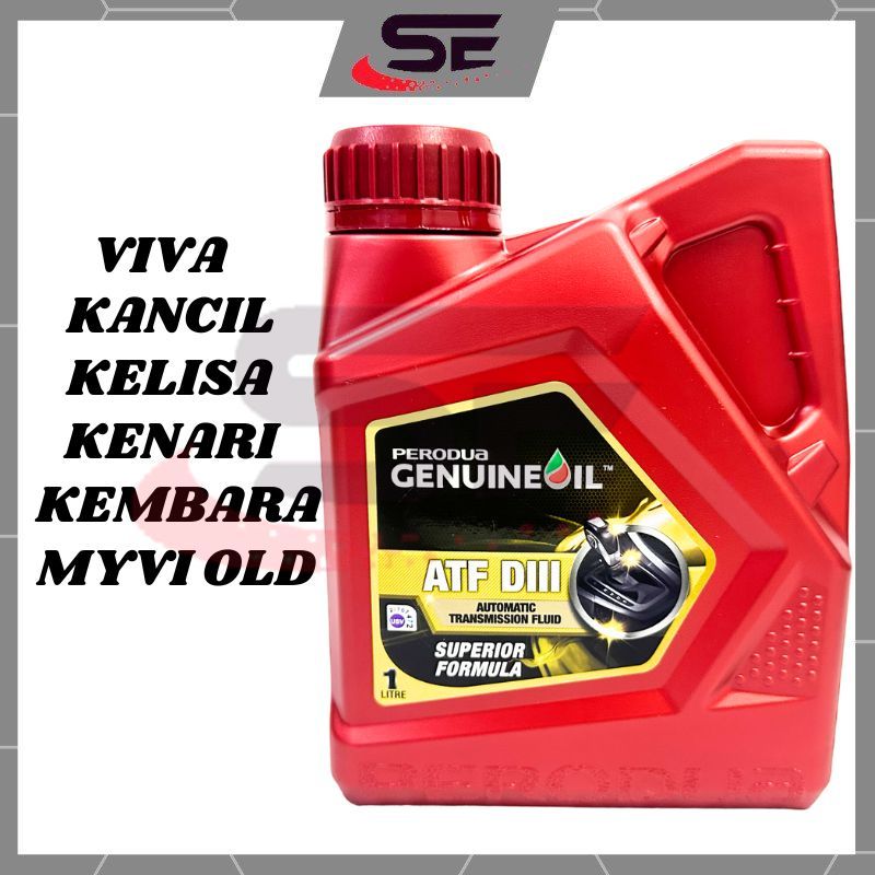 PERODUA Auto Transmission Fluid ATF DIII 1Litre Minyak Auto Myvi Viva
