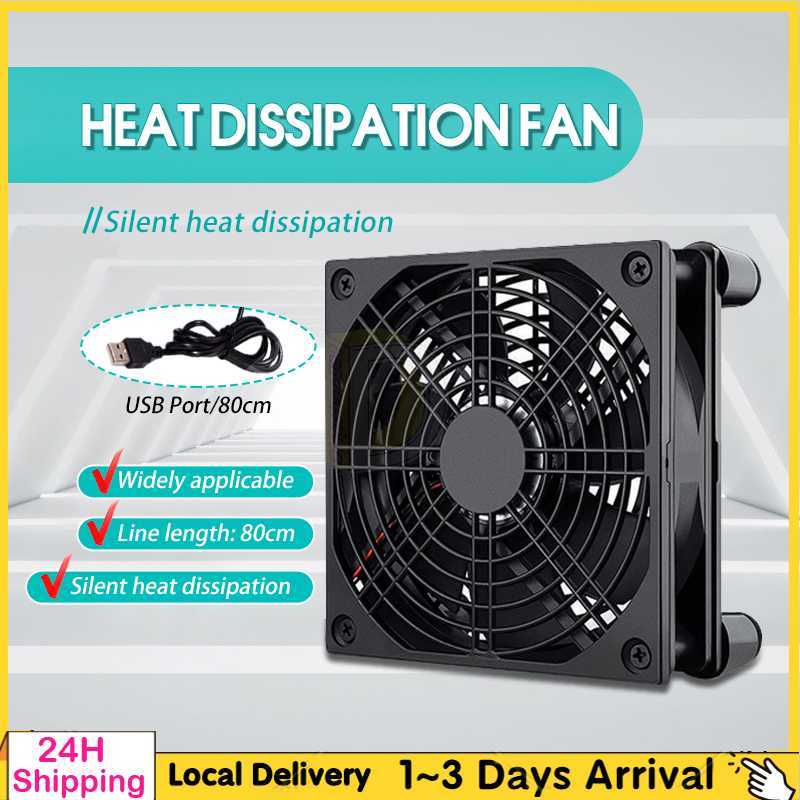 1800RPM Router Modem Fan Silent Cooling External Fan Cooler Stand TV