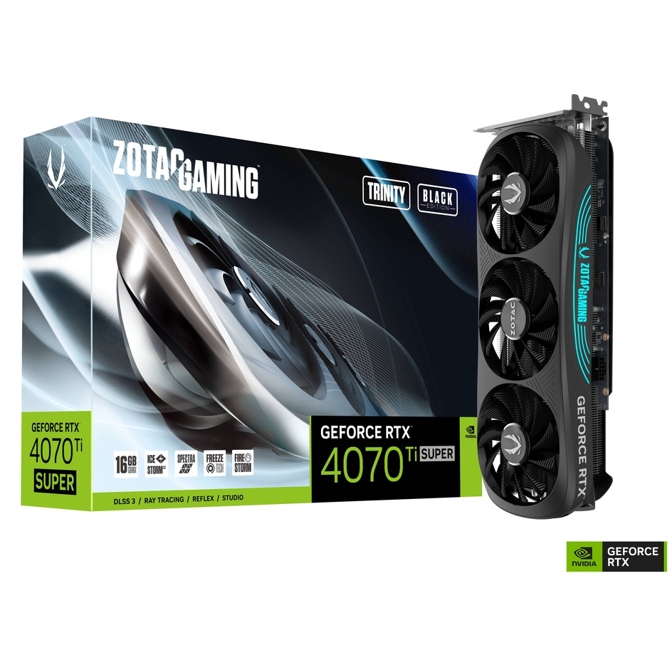 # ZOTAC GAMING GeForce RTX 4070 Ti SUPER Trinity Black Edition 16GB ...