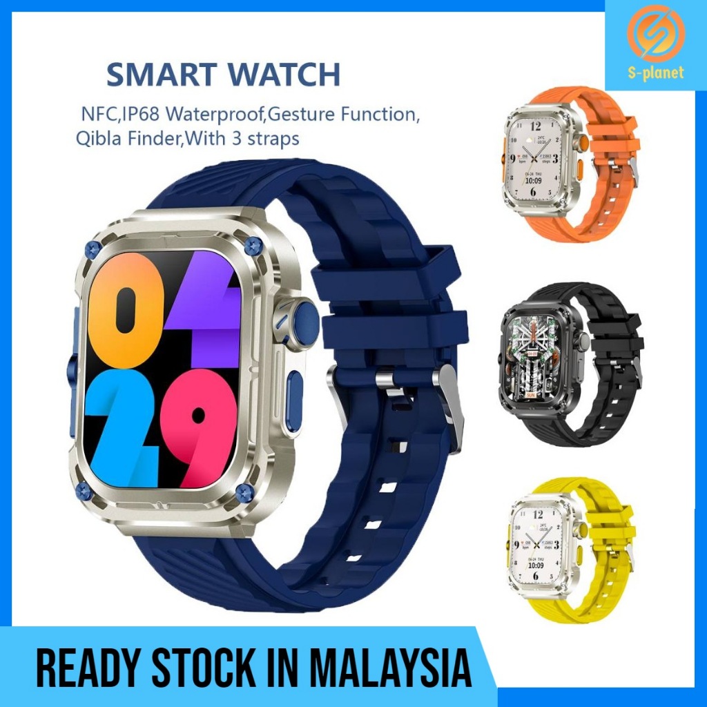 NEW 2024 Kiblat Function Smart Watch Z85 Max Square Screen Waterproof ...