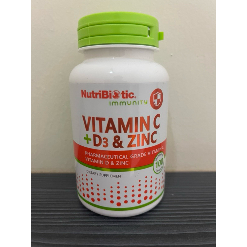 Nutribiotic Vitamin C + D3 & Zinc 100 capsules Shopee Malaysia