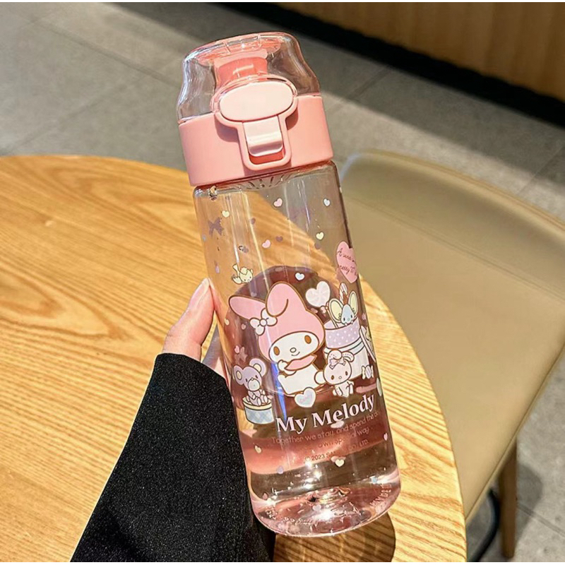 Sanrio Character 550ml Tritan Water Bottle Cute Aesthetic Kuromi ...