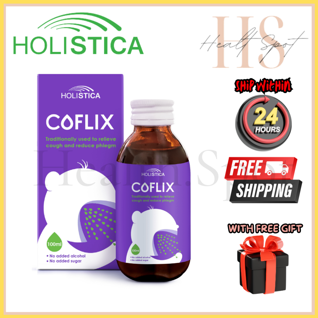 ELDON HOLISTICA Coflix Syrup 100ml with 𝐅𝐫𝐞𝐞 𝐆𝐢𝐟𝐭 NONDROWSY COUGH