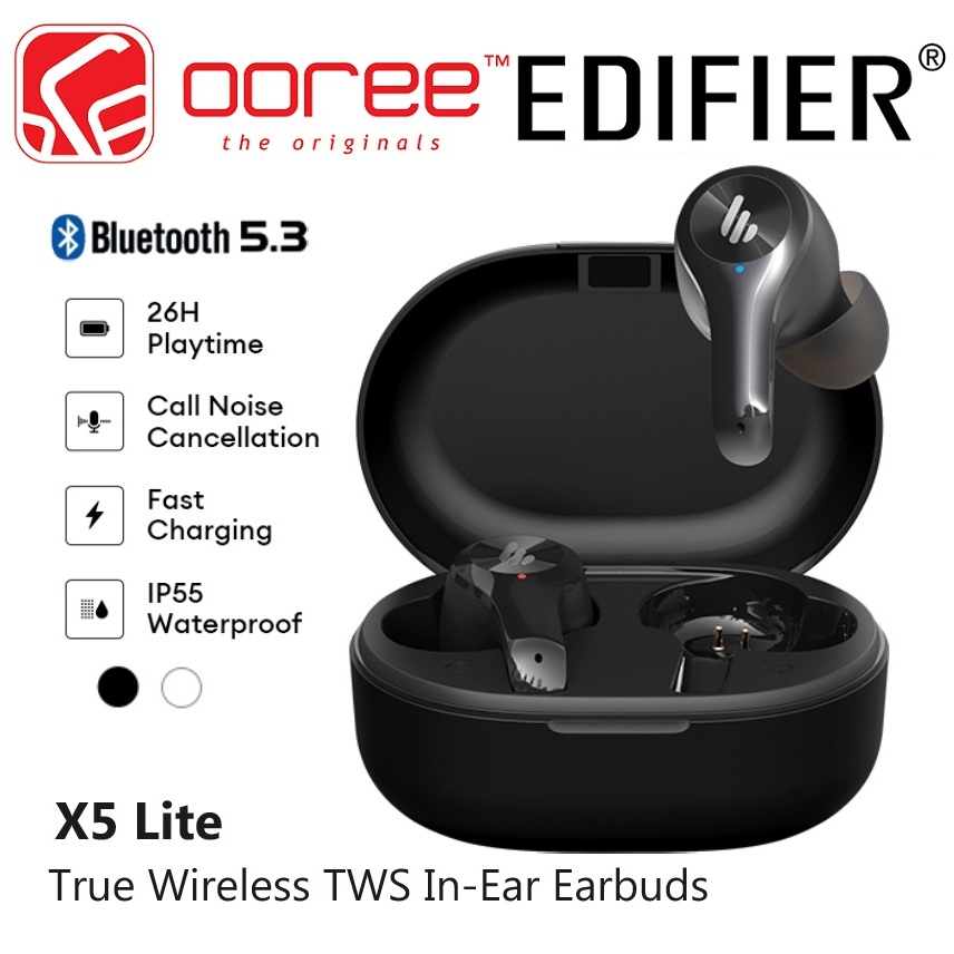 EDIFIER X5 LITE WIRELESS BLUETOOTH TWS EARBUDS BLUETOOTH V5.3 AI ENVIRONMENTAL NOICE CANCELLING MIC IP5S