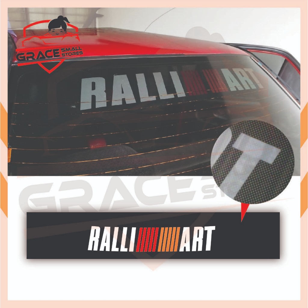 Front Windscreen Windshield Window Sticker inside sticker rallart Japan ...