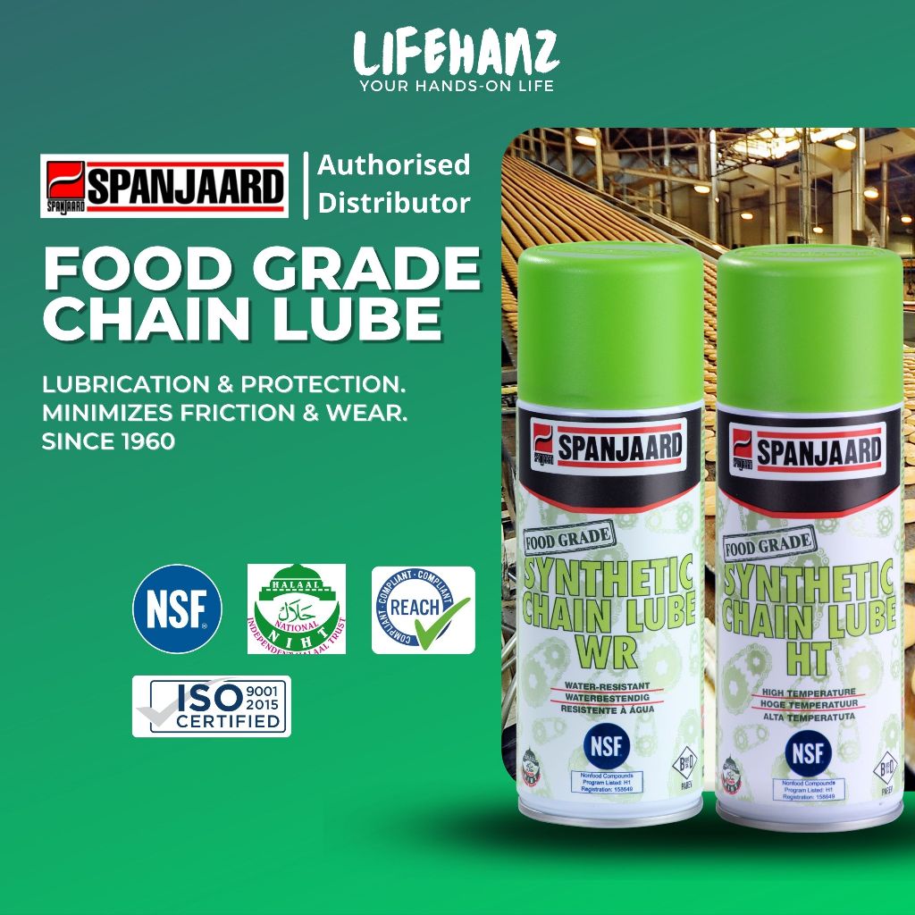 Food Grade Chain Lube Spray (400ml) by Spanjaard The Best Choice! NSF
