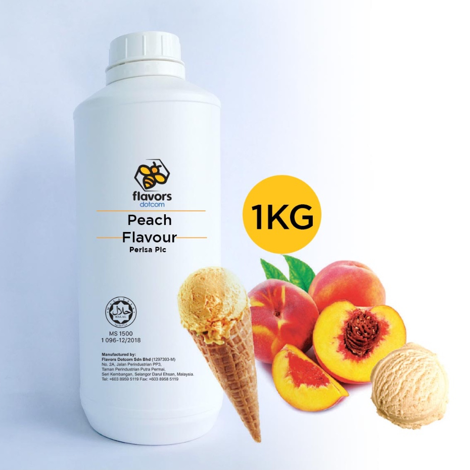 [HALAL] Flavors Food Flavouring Peach Flavour (1KG) Shopee